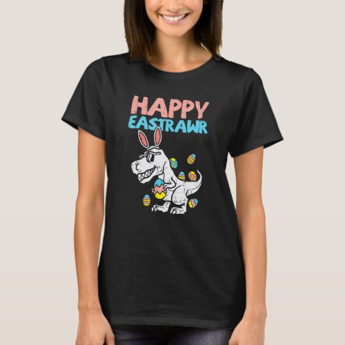 Happy Eastrawr Trex Dinosaur Toddler Boys Kids Eas T_Shirt