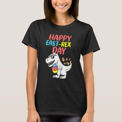 Happy Eastrawr Trex Dinosaur Toddler Boys Kids Eas T_Shirt