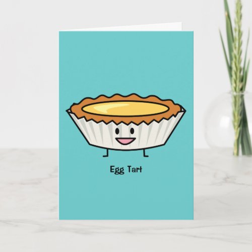 Happy Egg Tart Custard crust Chinese dessert Thank You Card