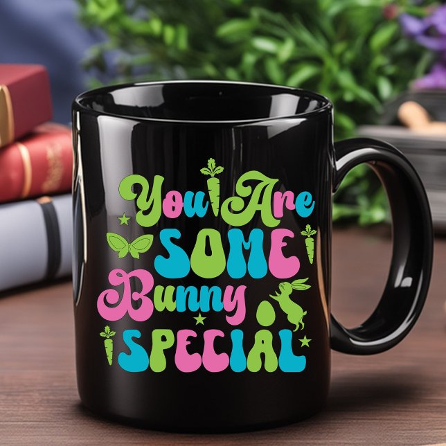 Happy Eggster. Funny Easter Two-Tone Coffee Mug (Creator Uploaded)