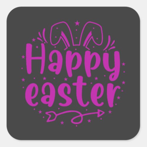 Happy Eggster _ Hunt Square Sticker
