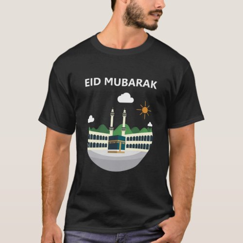Happy Eid alAdha alFitr Mubarak Hajj Mabroor Kaaba T_Shirt