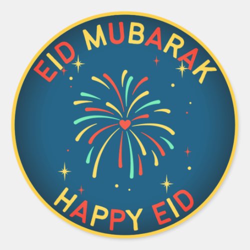 Happy Eid Classic Round Sticker