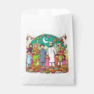 Happy Eid Family Funny Celebrating Design Favor Bag