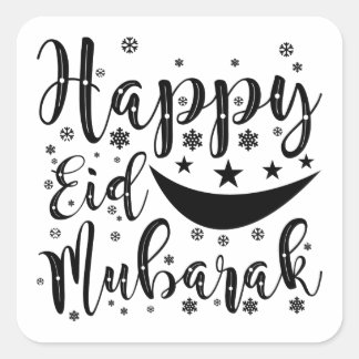Happy Eid Mubarak T-Shirt Square Sticker