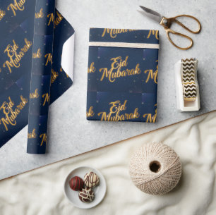 Happy Eid Mubarak White Wrapping Paper