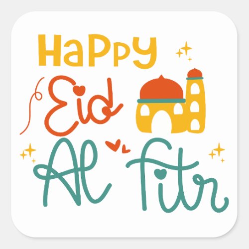 Happy Eid Square Sticker