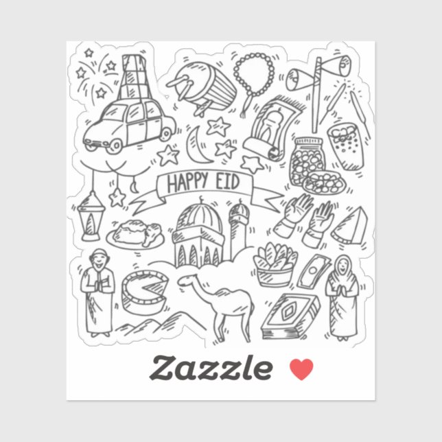 Happy Eid Sticker (Sheet)