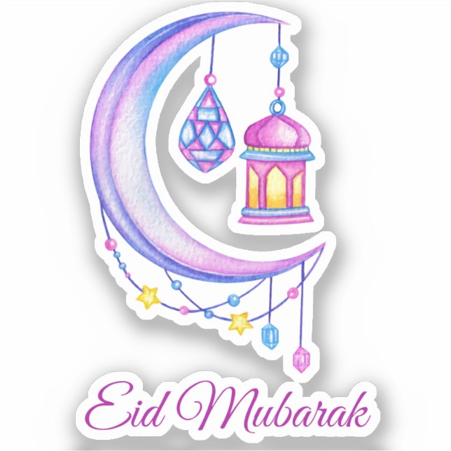 Happy Eid  Sticker (Front)