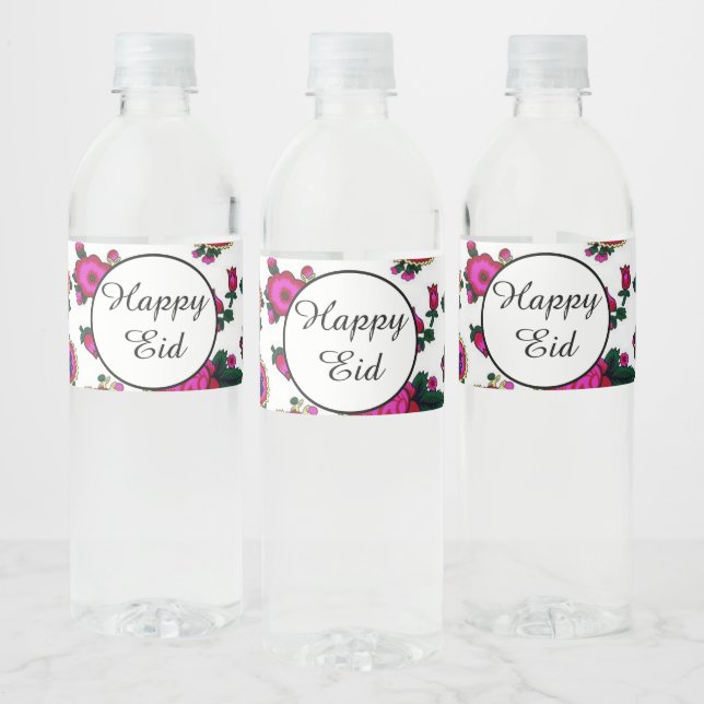 Happy Eid Water Bottle Label (Bottles)