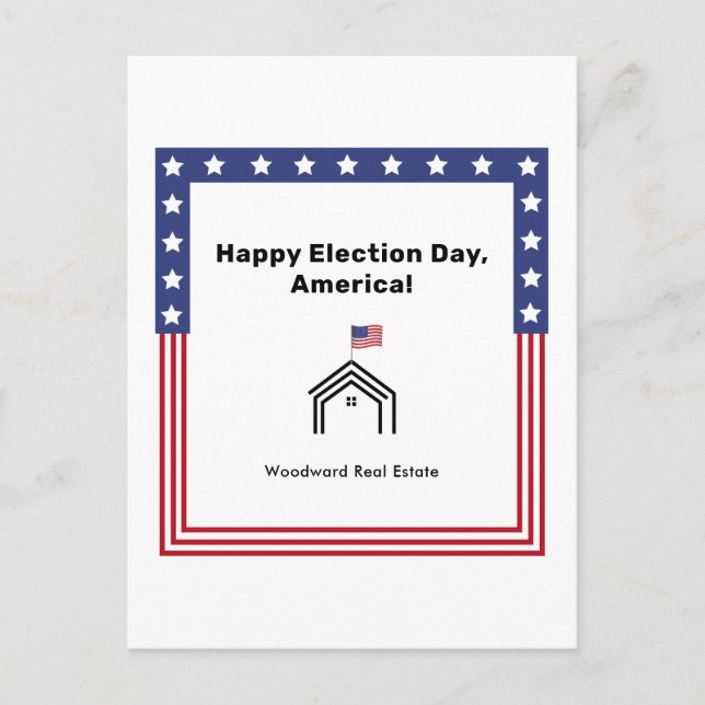 Happy Election Day, America! | Realtor Greeting  Postcard (Front)