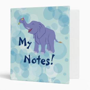 Happy Elephant 3 Ring Binder