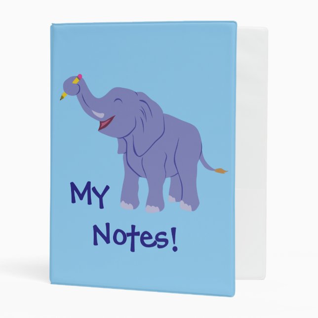 Happy Elephant Mini Binder (Front/Inside)