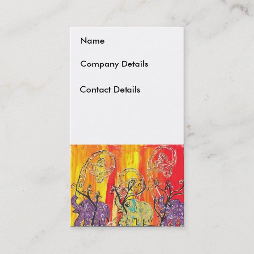 Customizable Happy Elephant Parade Business Cards
