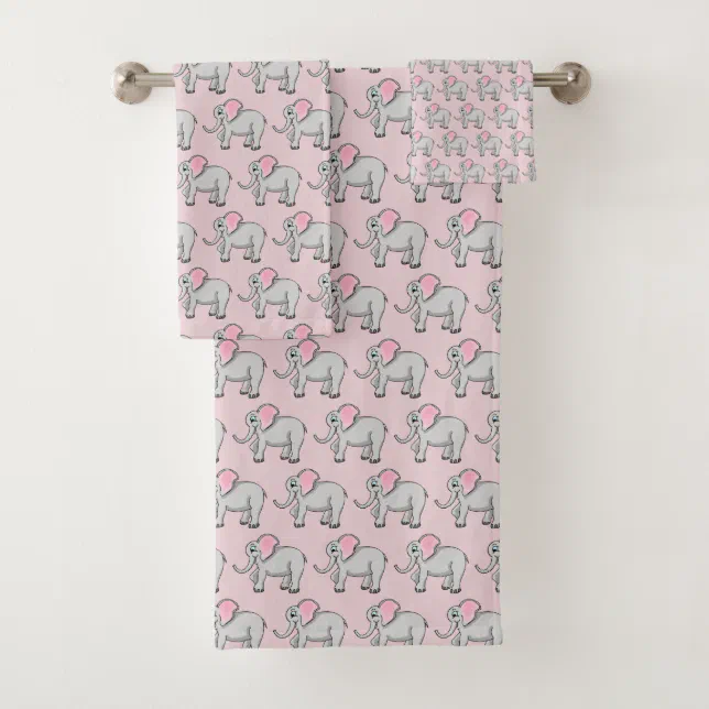 Happy Elephant Towel Set Zazzle