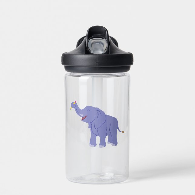Happy Elephant Water Bottle (Front)