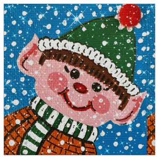 Happy Elf Fabric
