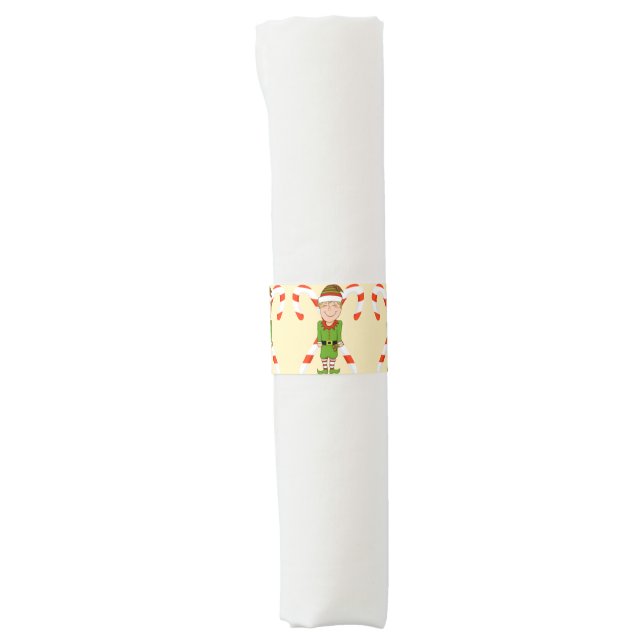 Happy Elf Napkin Band (Front)