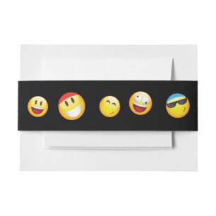 HAPPY EMOJI Bat Bar Mitzvah Invitation Wrap