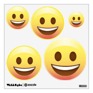 Happy Emoji Face Wall Decals 5 sizes