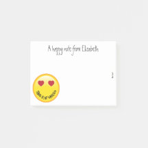 Happy emoji personalized notes