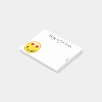 Pink Emoji Heart Post-it Notes, Zazzle