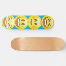 Happy Emoji Skateboard | Zazzle