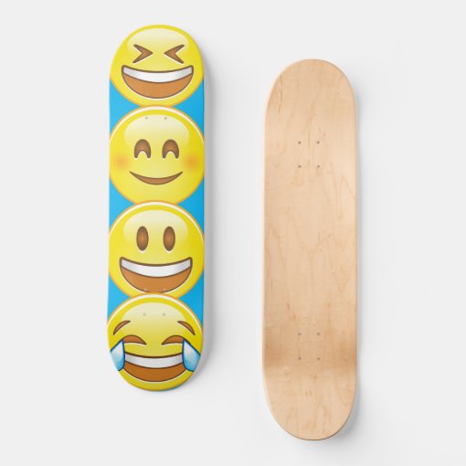 Happy Emoji Skateboard | Zazzle