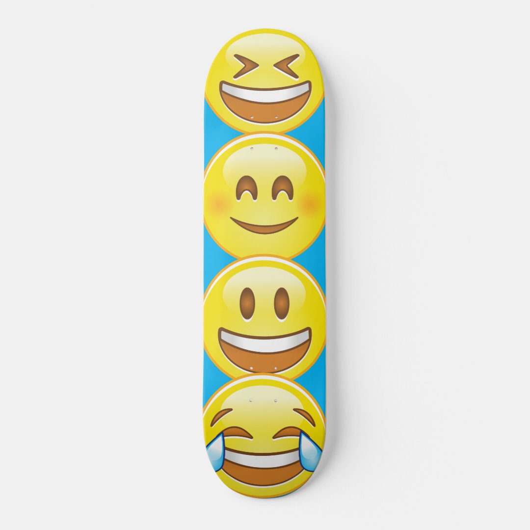 Happy Emoji Skateboard | Zazzle