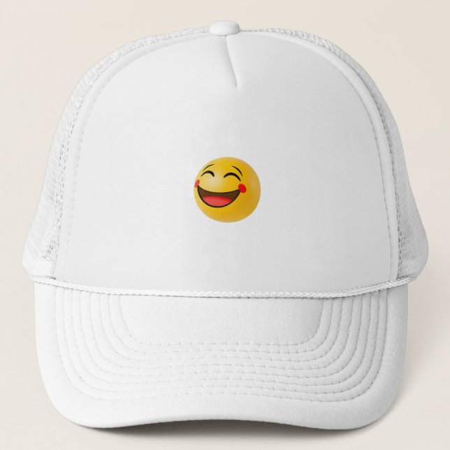Happy Emoji Trucker Hat (Front)