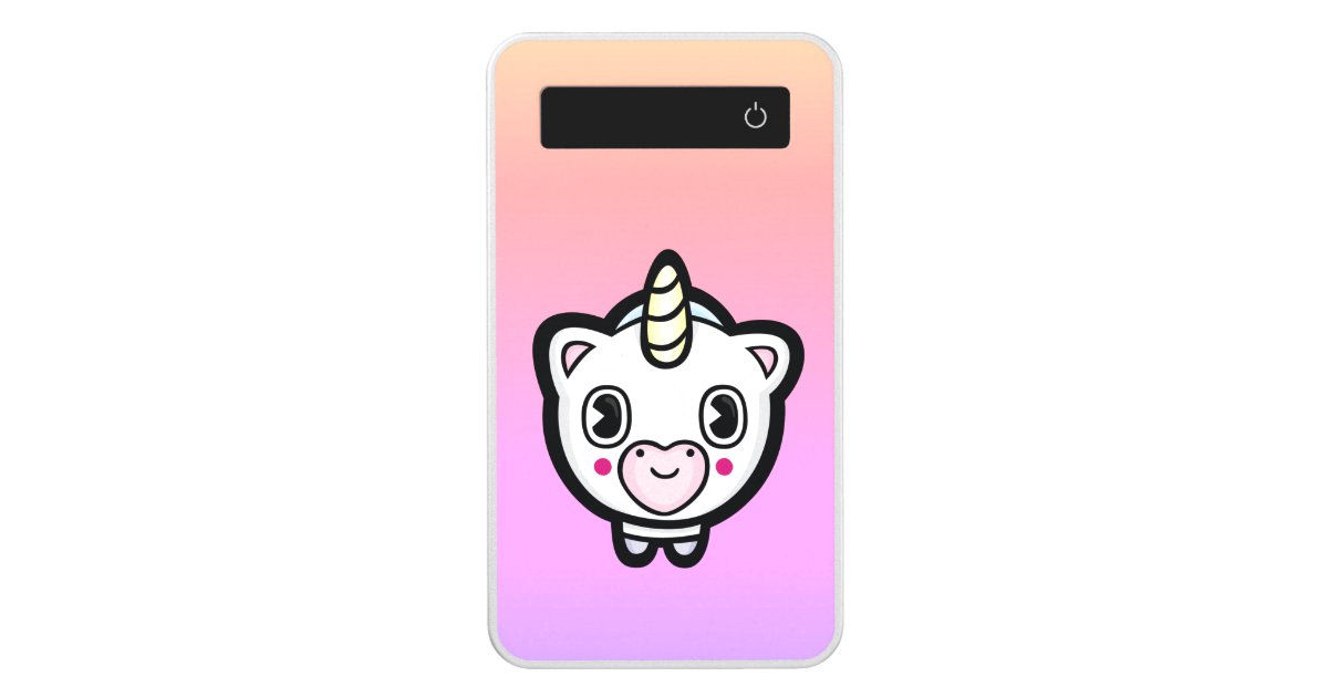 Happy Emoji Unicorn Power Bank Zazzle Com