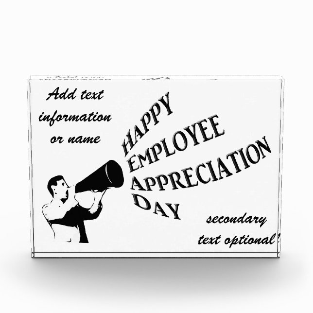 Happy Employee Appreciation Day Award (Front)