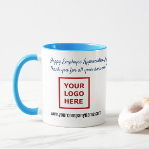 Happy Employee Appreciation Day Thank You + Logo Mug