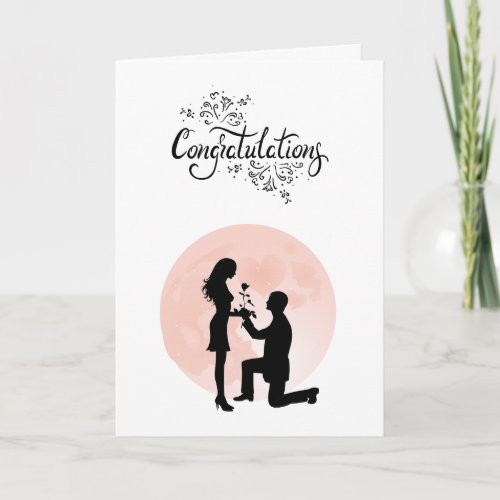 happy engagement card