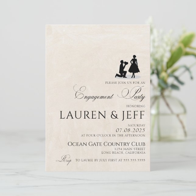 Happy Engagement Party Invitation (Standing Front)