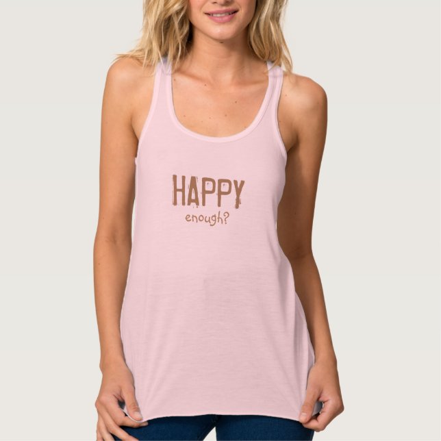 HAPPY ENOUGH brown Tank Top (Front)