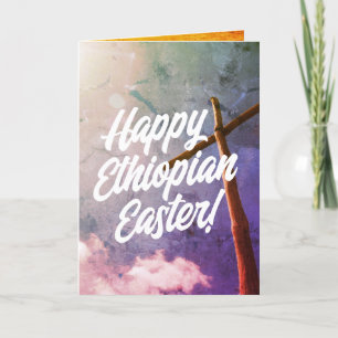 Happy Ethiopian Easter Paschal Greeting Holiday Card