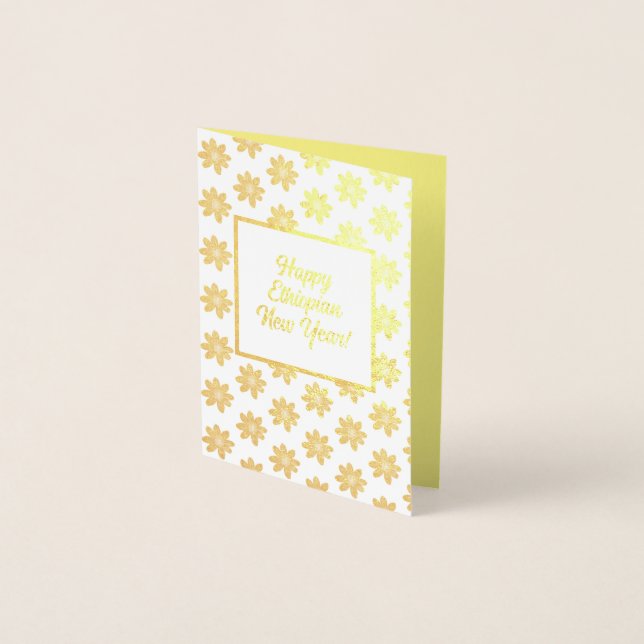 Happy Ethiopian New Year Foil Card (Front)