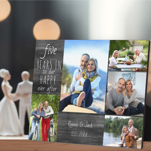Happy Ever After Any Year Anniversary Photo Plaque