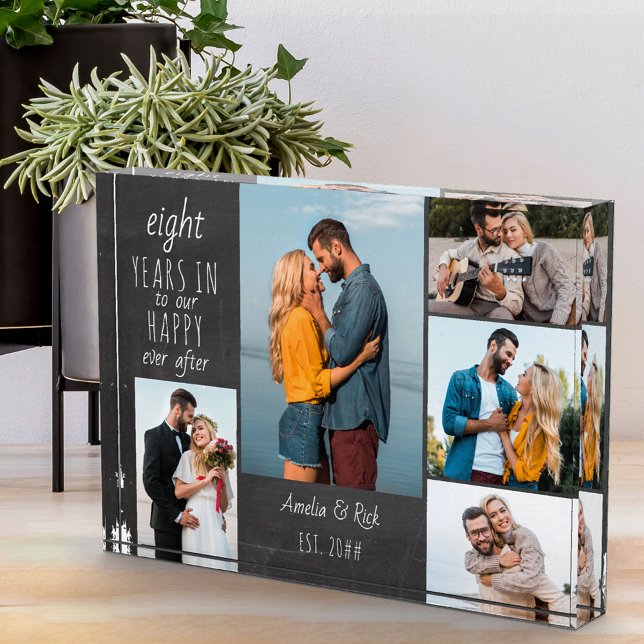 Happy Ever After Wedding Anniversary Multi Photo Acrylic Award (Creator Uploaded)