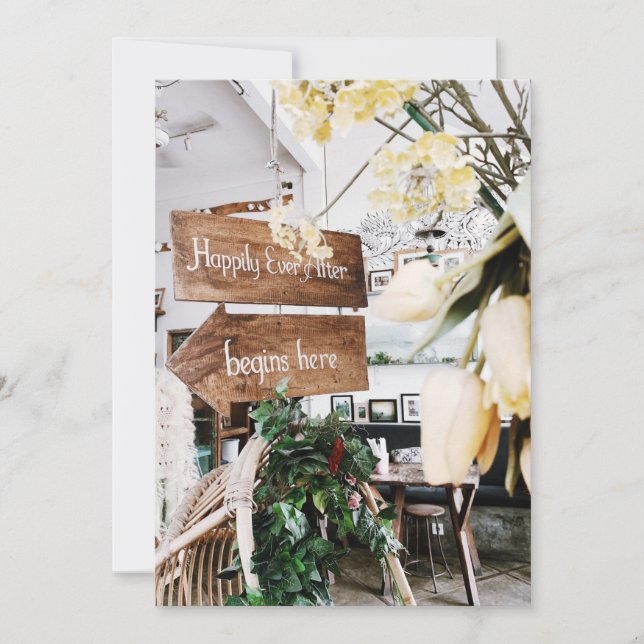 Happy Ever After Wedding Greeting Card (Front)