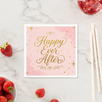 Happy Ever After Wedding Napkins. Napkins