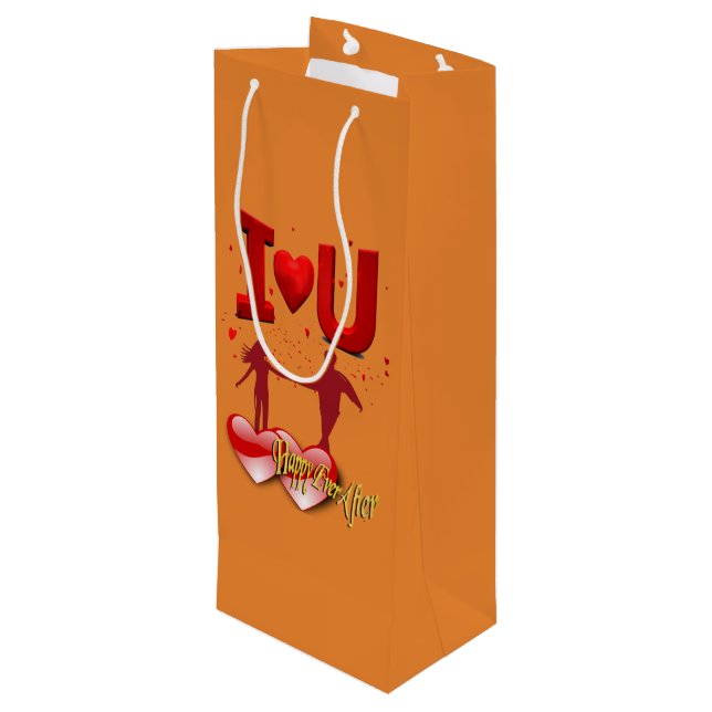 Happy Ever After Wine Gift Bag (Back Angled)