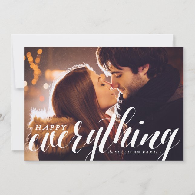 Happy Everything Confetti | Holiday Photo Card (Front)