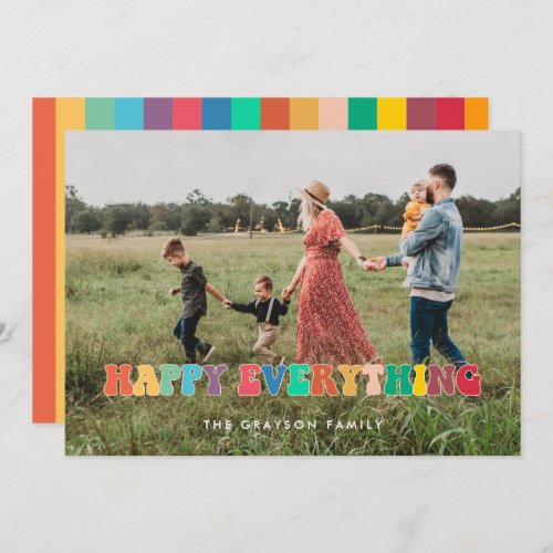 Happy everything Fun retro 60s photo card