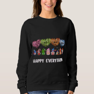 Happy Everything Gnomes Every Seasons All Year Tre Sweatshirt