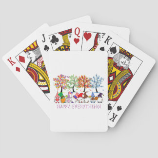 Happy Everything Gnomies Gnomes Holidays Christmas Poker Cards