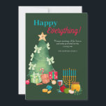 Happy Everything Holiday Greeting Card<br><div class="desc">Wish everyone on your holiday list a happy holiday season with this Happy Everything card. (Flyer vector created by macrovector - www.freepik.com). (Background vector created by BiZkettE1 - www.freepik.com). (Background vector created by freepik - www.freepik.com). The card is easy to customize with your wording, font, font color, paper shape and...</div>