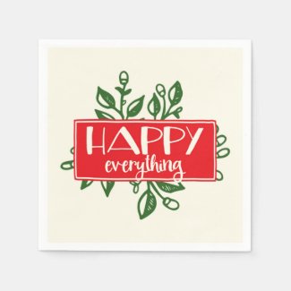 Happy Everything Holiday Paper Napkins