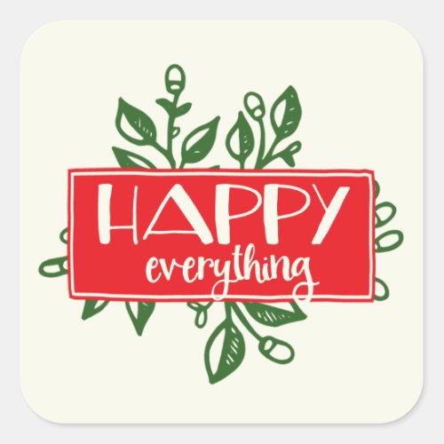 Happy Everything Holiday Sticker Labels